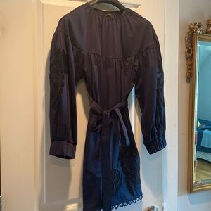 Cynthia Rowley navy/black appliqué dress